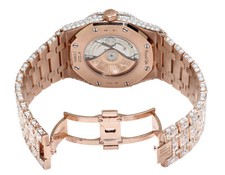Mens 41MM Audemars Piguet Royal Oak 18k Rose Gold with VS diamond 37.75 Ct 6