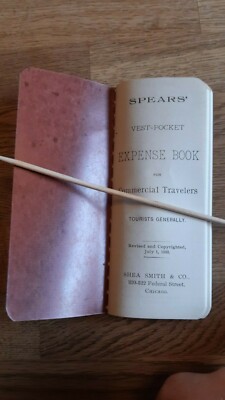 Spears' Vest Pocket Expense Book Shea Smith & Co. Chicago Reisekosten-Notizbuch