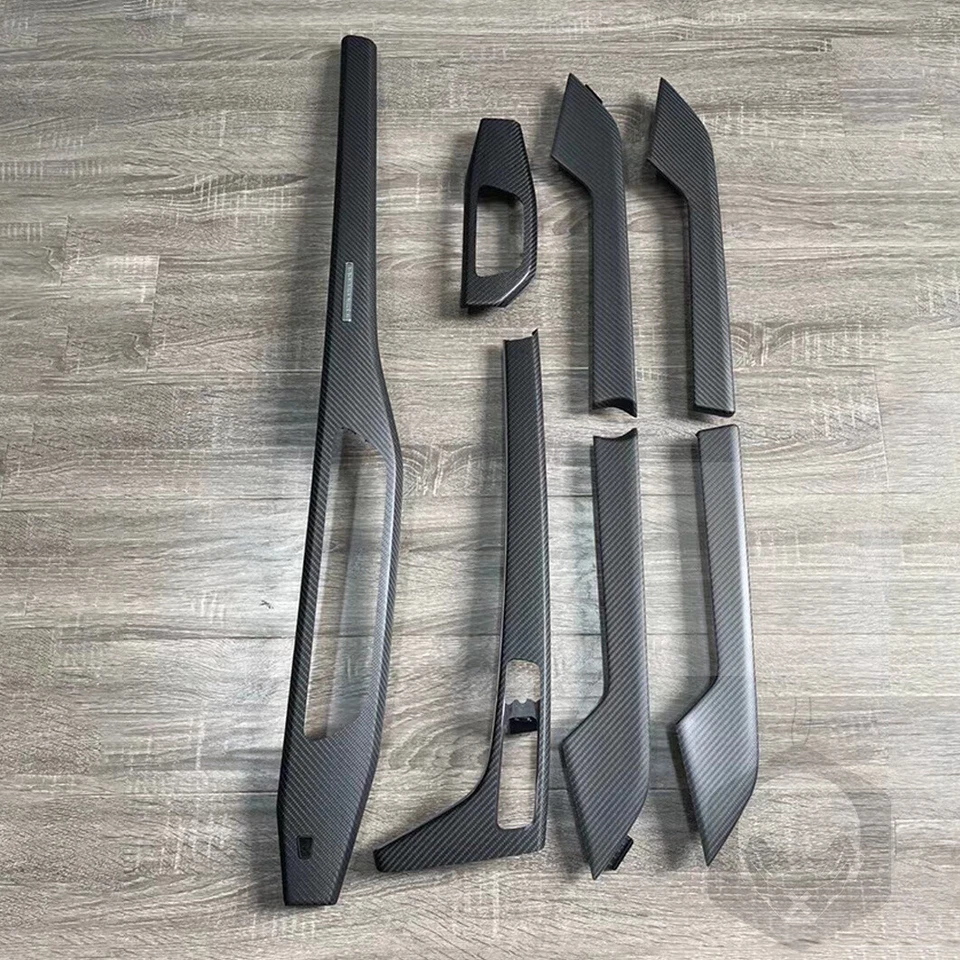 For Audi A4 A5 S4 S5 RS5 2017-23 Matte Carbon Fiber Inner Door Panel Cover Trim - Image 2 of 4