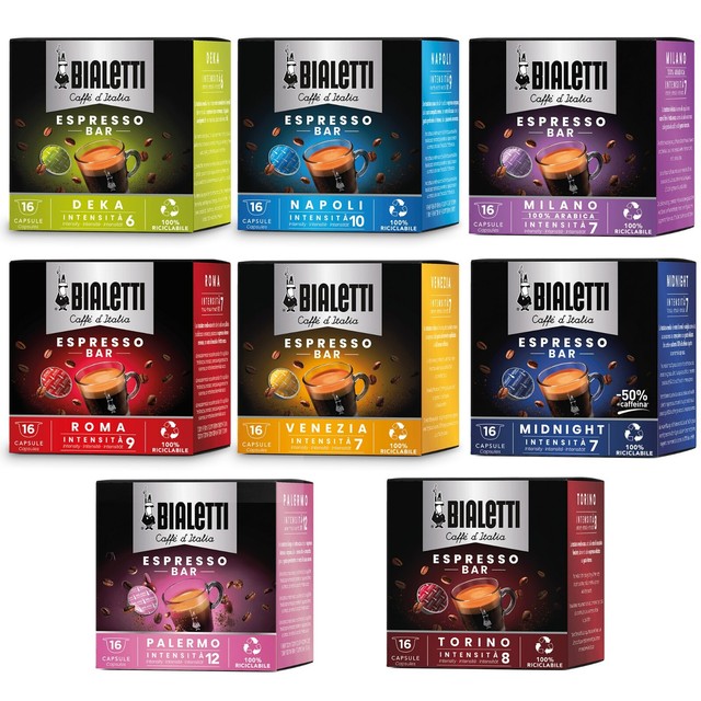128 Capsule Bialetti Caffè D'Italia Mokespresso Miste A Scelta