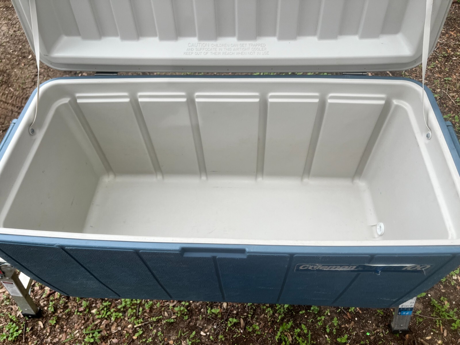 Vintage Coleman Polylite 100 Plastic Cooler Blue Model 5299 SEPT.’86