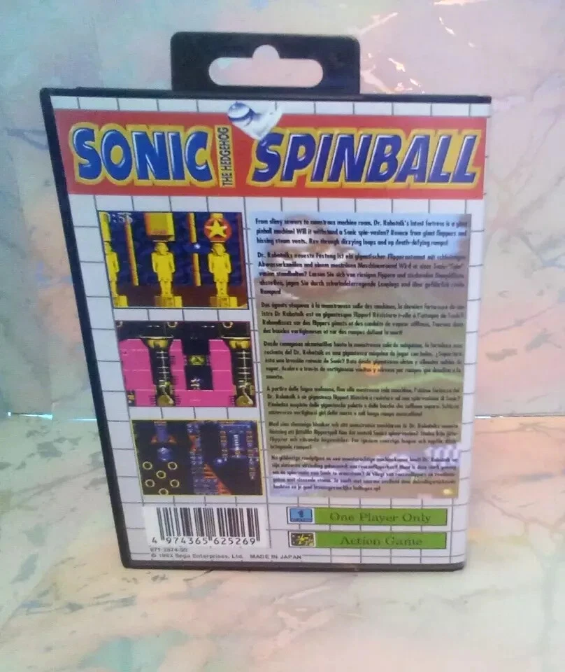 Sega Game Gear Sonic SpinBall boxed new clam case. - Image 3 of 4