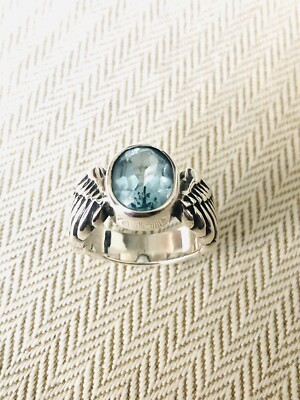 The Great Frog Winged Gem Ring (Topaz) (Size L 1/2)