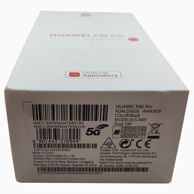 Huawei P40 Pro 5G Dual Sim 256GB Black ELS-NX9 Factory Unlocked | eBay