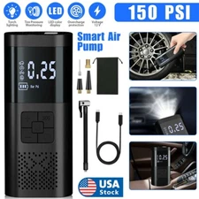 150 PSI Air Compressor Tire Inflator Fits Car Moto Bike Tires Air Pump Portable