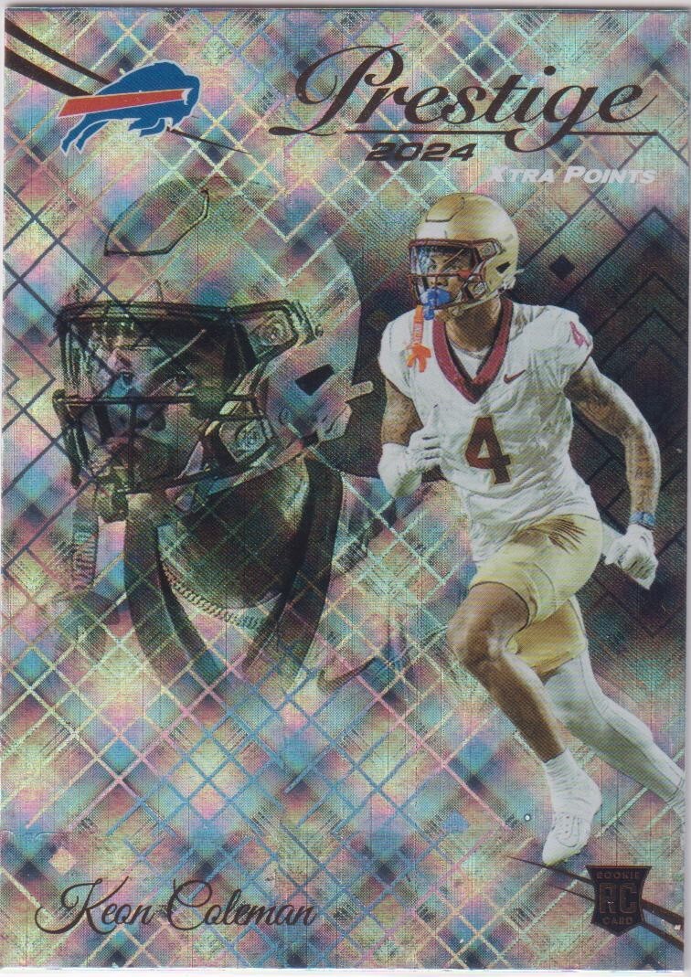 2024 Panini Prestige Xtra Points Sunburst Holo #339 Keon Coleman Rookie RC
