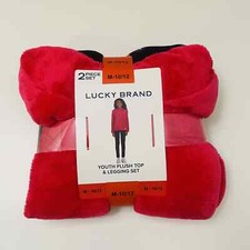Lucky Brand Girls' 2-Piece Plush Top Legging Set, Choose size color, NWT