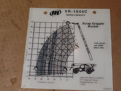 NEW INGERSOLL RAND VR-1044C RATED CAPACITY, SCRAP GRAPPLE BUCKET, 13335054