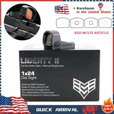 Swampfox Liberty II 3MOA Red Multi-Reticle/Green Dot Reflex Sight RMR Footprint
