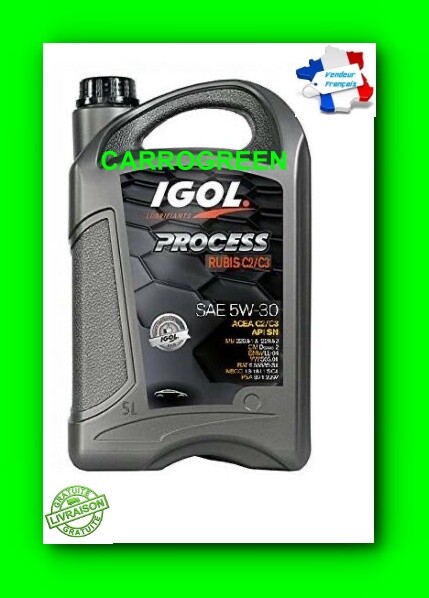 Huile 5W30 C2 IGOL 5 Litres Réductrice de Friction pour Moteur HDI et Essence