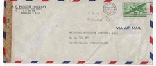 1943 Honolulu Hawaii Airmail to Coatesville PA, #C29 Commercial Censored