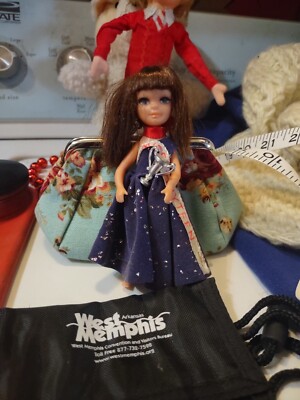 Vintage 1967 Uneeda 5'' Miss Tiny Teen Pageant  Doll ''PROM TIME'' 