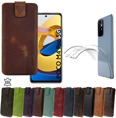 Hülle für Xiaomi Poco M4 Pro 5G Tasche Schutz Cover Leder Etui + Silikon Case