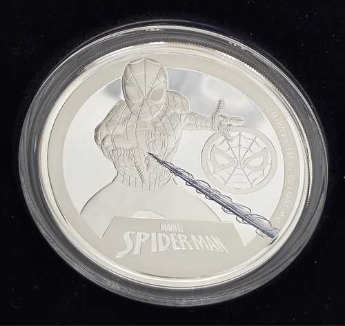 SPIDERMAN Marvel Classic Superheroes 3 Oz Silver Coin Niue 2023 - Picture 3 of 5