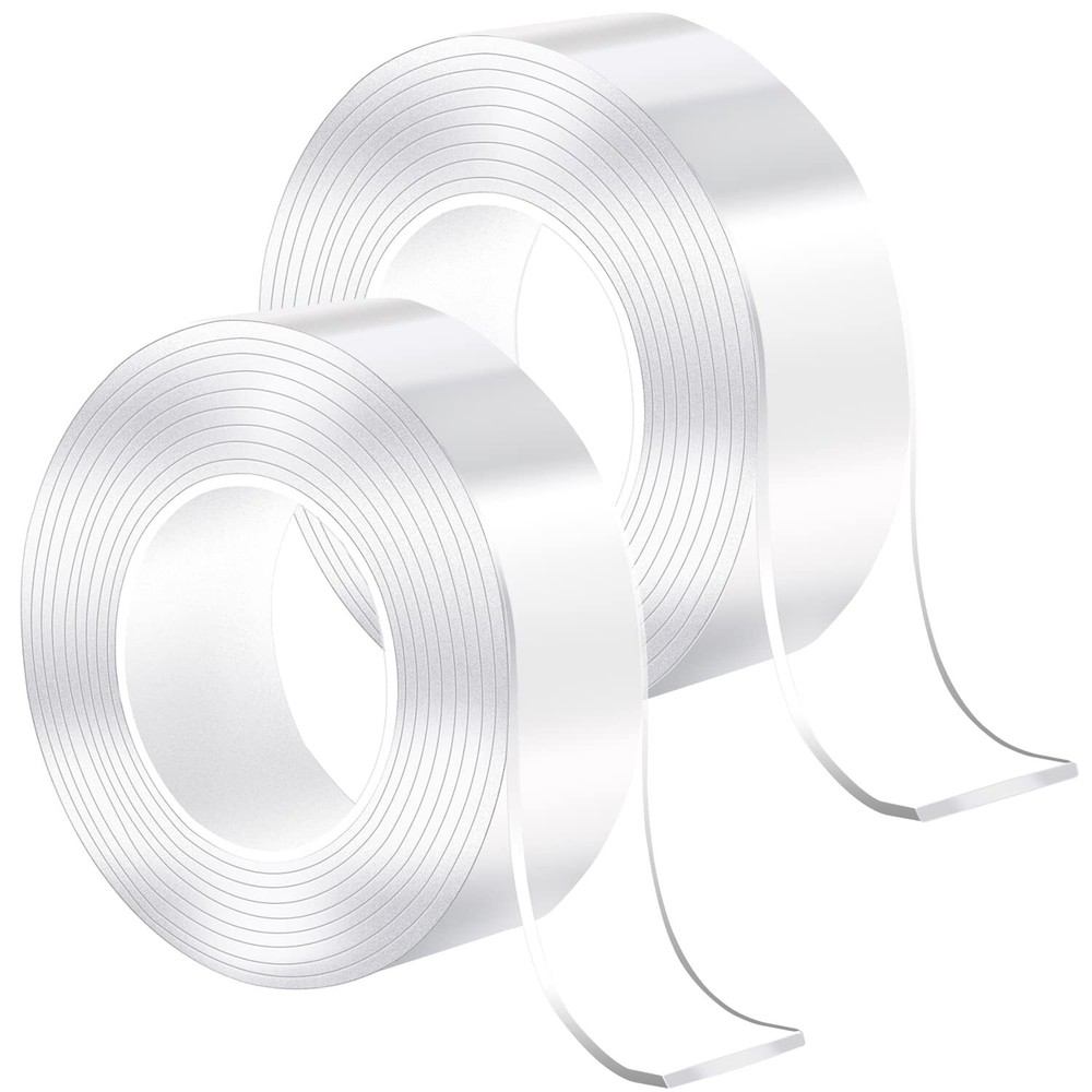 2Rolls Double Sided Adhesive Tape Multipurpose Wall Mounting Tape for Photos