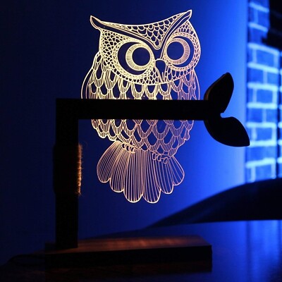 CITTATREND OWL LED Bedside Lamp Night Light UK