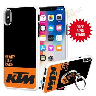 KTM Fahrrad Handyhülle Cover & Fingerring Ständer für Samsung und Apple iPhone042-10
