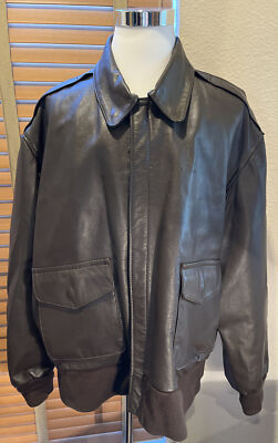 EXCELLED WW2 Type A-2 Leather Flight Bomber Jacket Lexus Size 52 