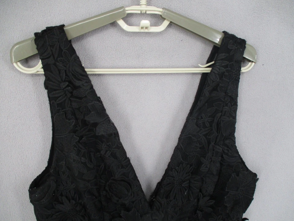 Kookai Playsuit Womens 38 Black Floral Romper Embroidered Sleeveless Cocktail - image 2 of 4