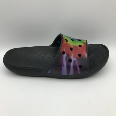 tie dye slide crocs