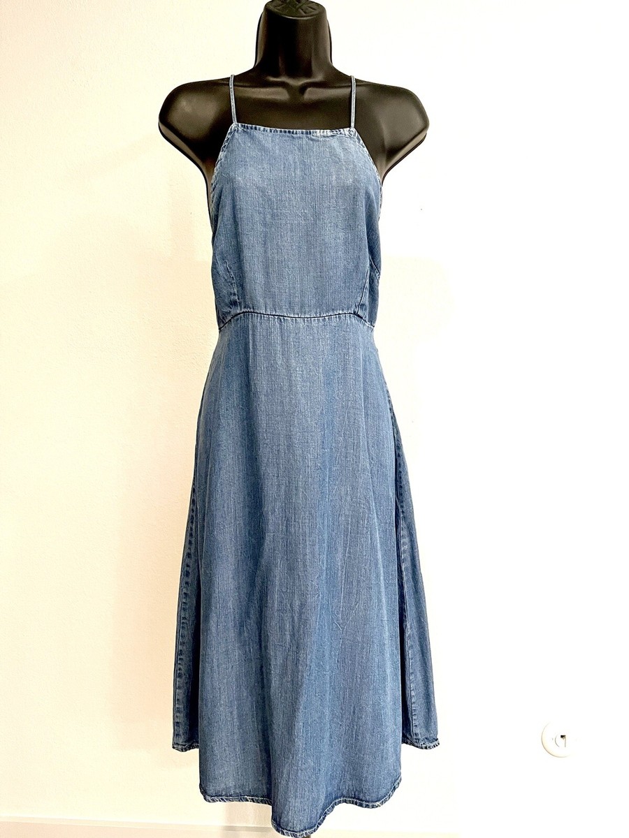 love stitch denim dress Boot Stitch Mini Denim Dress Small