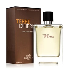 Terre D'Hermes  Eau de Toilette 3.4 oz EDT Spray For Men Brand New Sealed Box 