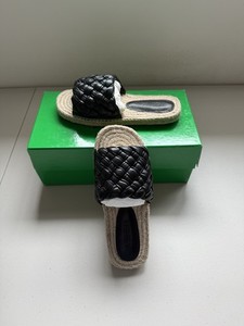 Bottega Veneta Black Nappa Weaving  Leather Sandal Sz 10B NWB/ Retail $990
