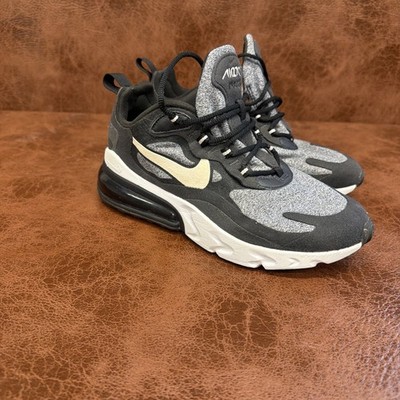 Nike Air Max 270 React Shoes Womens Size 7 Black Gray White Running Sneakers
