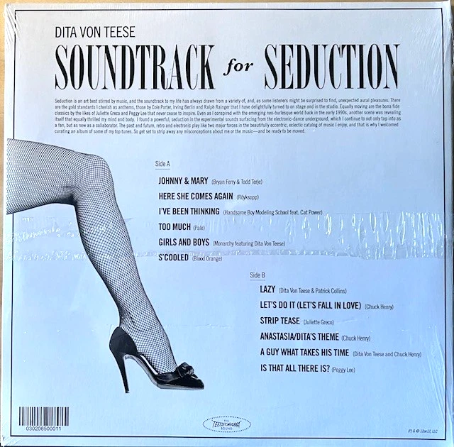 Brand New SEALED LP Soundtrack for Seduction DITA VON TEESE - Image 2 of 2