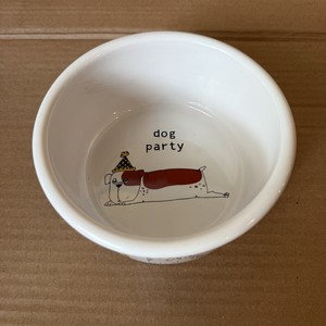Ursula Dodge Dog “PARTY DOG” Dish Pet Water | Mercari Ursula Dodge Party Dog stoneware Pet Bowl main image 2