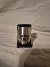 Jack Daniels Old No 7 Shot Glass Stainless Steel Barrel 2009 New In Box