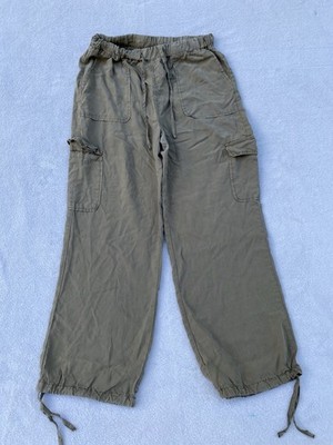 Women s Thread & Supply Green Cargo Jogger Pants Drawstring Bottom Sz Medium