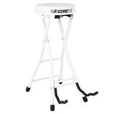 5Core Guitar Stool 3.15" Chair Foldable Music Seat w Foot Rest Guitar Stand