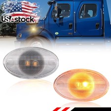 Clear Amber Led Front Fender Hood Side Marker Lights For Freightliner M2 106 112