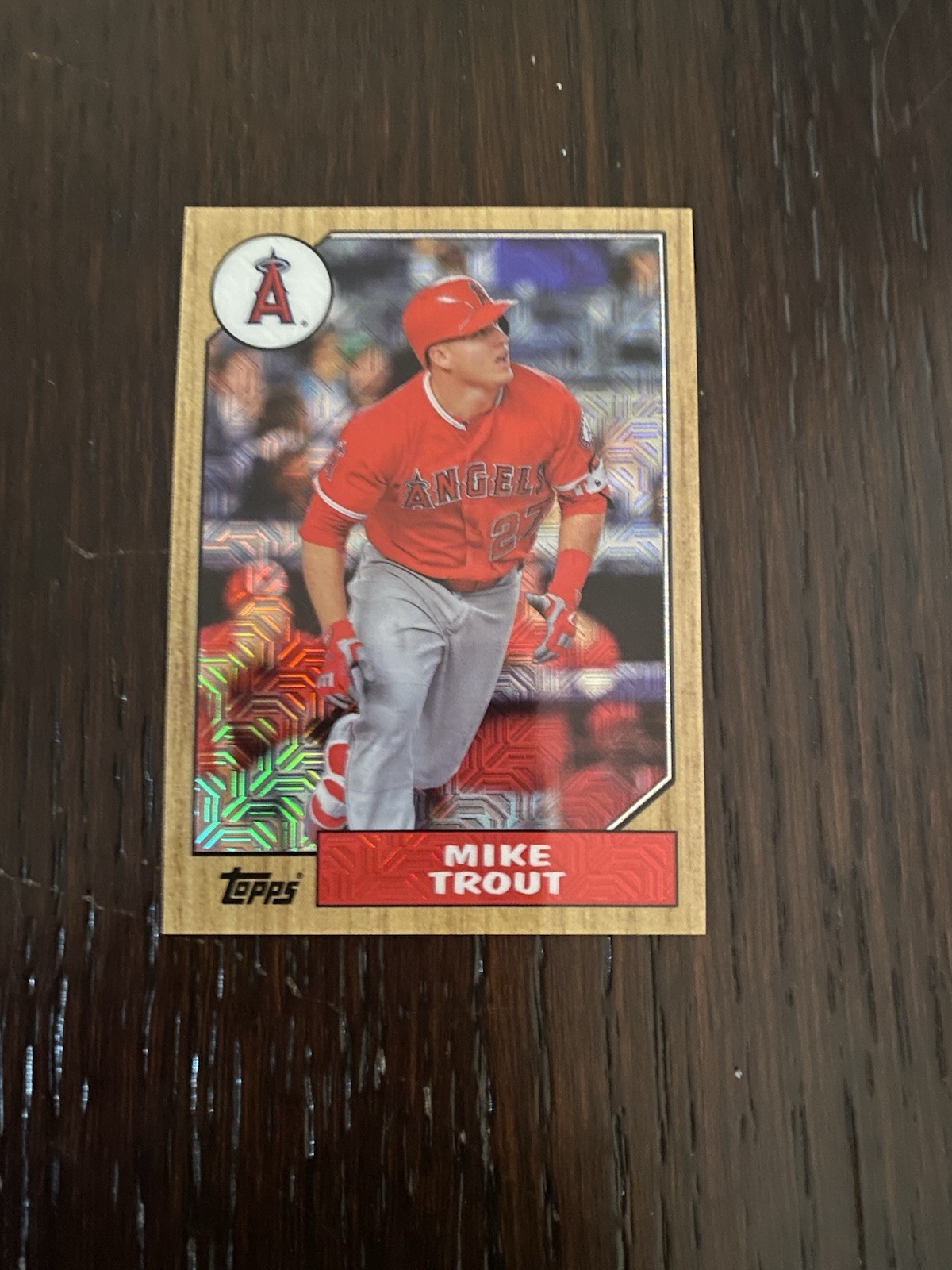 2017 Topps 35th anniversary Is Silver Pack, ￼87 refractor Mike Trout