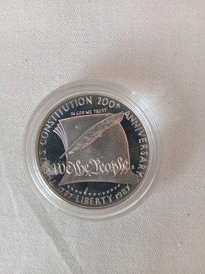 1987- P US Constitution 200th Anniversary We the People Silber Dollar Münze