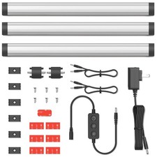 12-inch Plug-in LED Under Counter Lights for Kitchen, Day Light 5000K, Pack o...