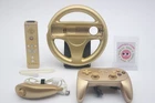 Club Nintendo Wii Zelda Golden Remote Classic Controller Nunchuck Handle Gold JP