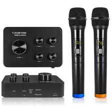 Sound Town 16 Channels Wireless Microphone Karaoke Mixer System, Supports HD ...