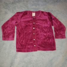 Gap Kids Girls 3XL 30-36 Months Cotton/Poly Velvet Cardigan Button Sweater Pink