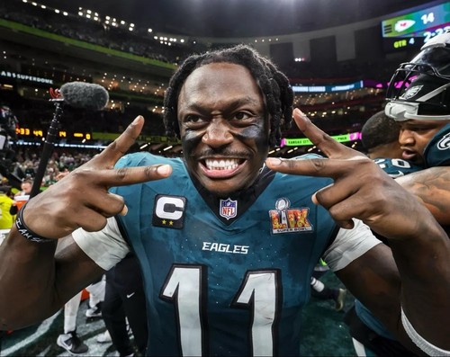 AJ Brown Super Bowl LIX Champions Philadelphia Eagles 8x10 NFL Football ...