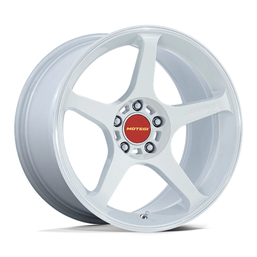 18x10.5 Motegi MR159 Battle V Matsuri White Pearl Machined Wheel 5x4.5 (25mm)