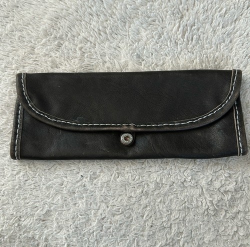 Sundance Catalog Vintage Luxe Leather Map Holder Travel Case