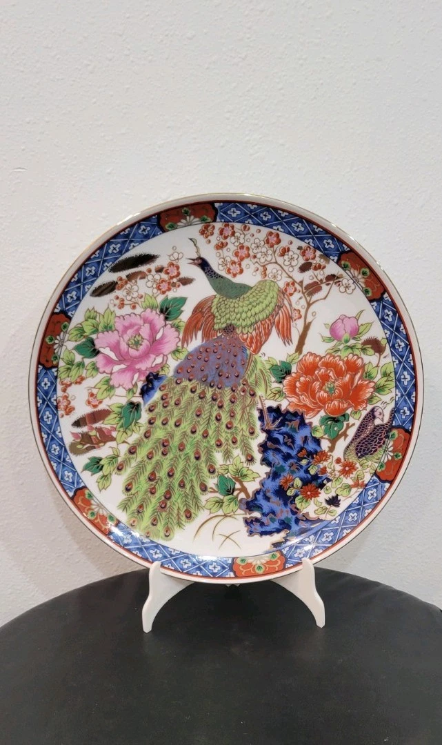 Peacock Plate In Collectible Japanese Bowls & Plates 1900-Now for