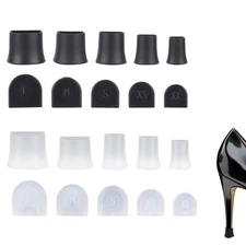 20 Pairs High Heel Tips Shoes Tap Caps6 Size8/9/10/11/12/12.5mmU-Shape Black