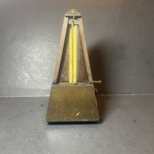 Vintage Seth Thomas Metronome De Maelzel Wood WORKING with Bottom Cover