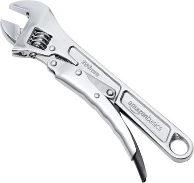 10 inch Locking Adjustable Wrench, Precision Machined, Rust Resistant