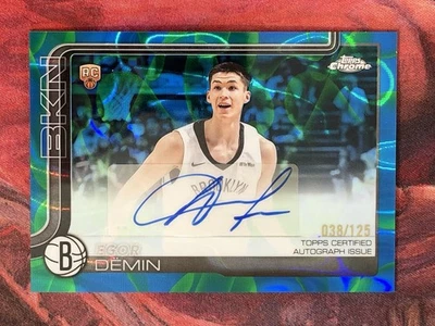 Egor Demin 2025-26 Topps Chrome Update Auto #RA-ED Blue Green Lava Lamp /125 RC - Image 1 of 2