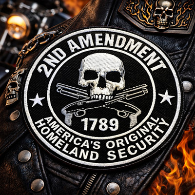 2nd AMENDMENT PATCH US CONSTITUTION GUN RIGHTS embroidered iron-on SECOND 2A