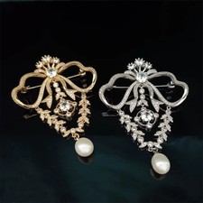 Baroque Brooches Pendant Corsage Fashion Bowknot Pins Jewerly Accessories Gift